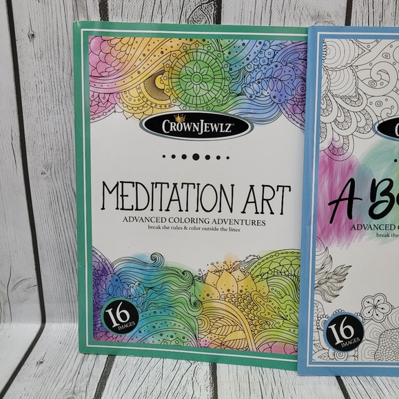 New Crown Jewlz Coloring Book Set - Meditation Art, A Better You, Inspirational - Picture 3 of 5